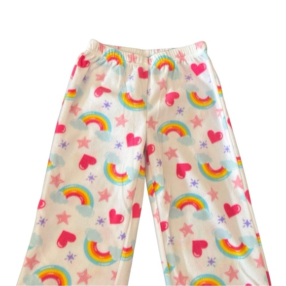 Trolls World Tour Pajama Set Girls Size 6 Rainbow Heart Poppy Long Sleeve Fleece - Picture 7 of 9